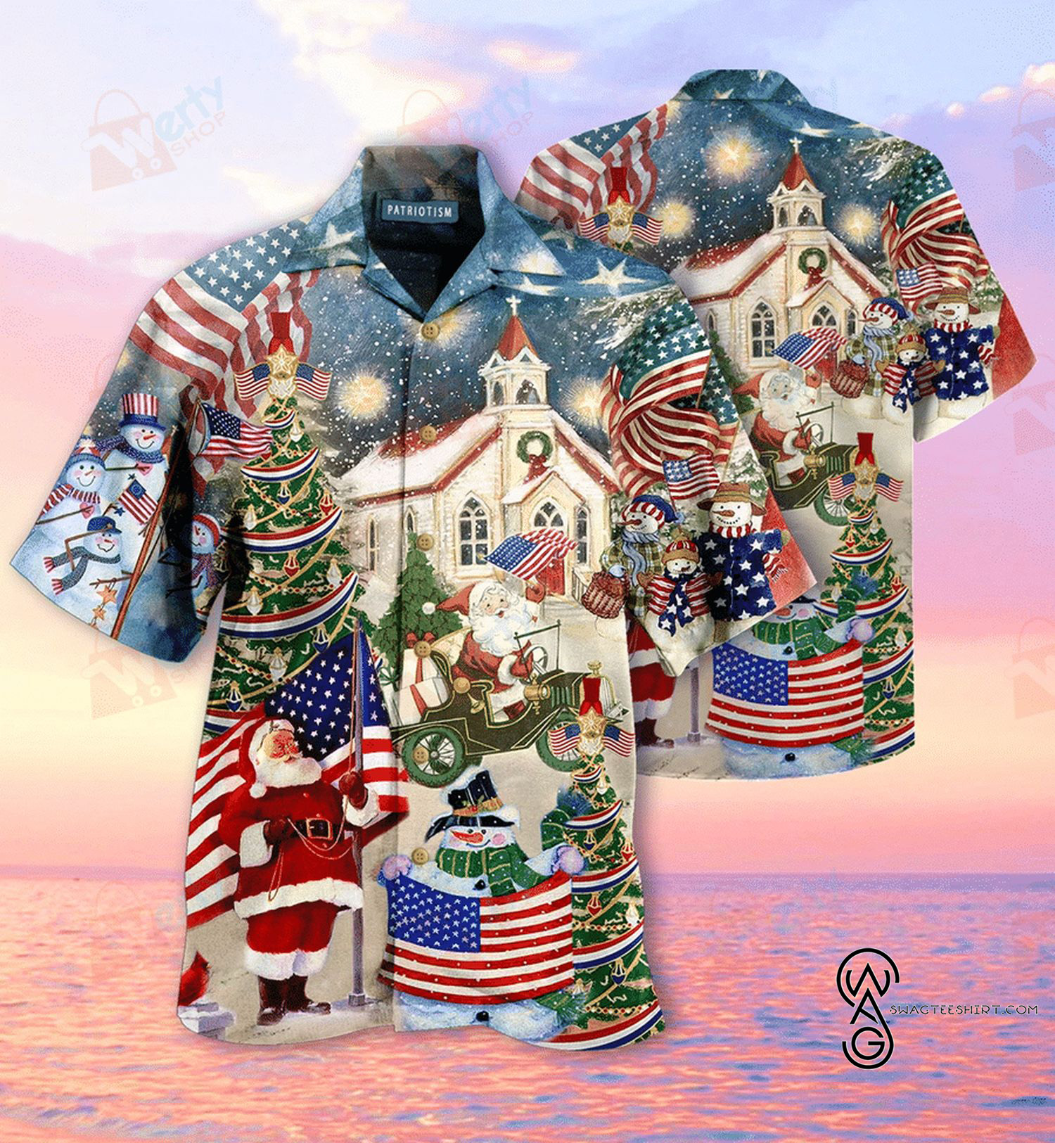 [Top Trending] Patriotism American On Christmas Hawaiian Aloha Shirts